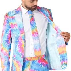 Herenkostuum OppoSuits Mr. Tie Dye -Goedkope Feest Pracht Winkel herenkostuum opposuits mr tie dye colbert binnenkant