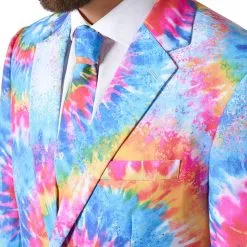 Herenkostuum OppoSuits Mr. Tie Dye -Goedkope Feest Pracht Winkel herenkostuum opposuits mr tie dye detail