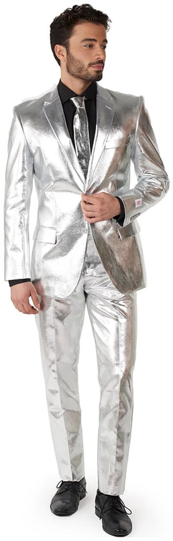 Herenkostuum OppoSuits Shiny Silver 3 Herenkostuum OppoSuits Shiny Silver