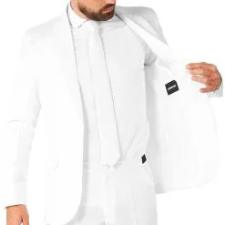 Herenkostuum Suitmeister Solid White 11 Herenkostuum Suitmeister Solid White -Goedkope Feest Pracht Winkel herenkostuum suitmeister solid white binnenkant colbert