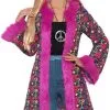 Overig Hippie Jas Flower Power Purple Dames -Goedkope Feest Pracht Winkel hippie jas flower power purple dames
