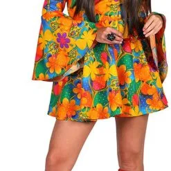 Overig Hippie Jurkje Orange Flowers -Goedkope Feest Pracht Winkel hippie jurkje orange flowers 1