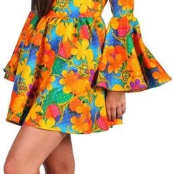 Overig Hippie Jurkje Orange Flowers -Goedkope Feest Pracht Winkel hippie jurkje orange flowers 2