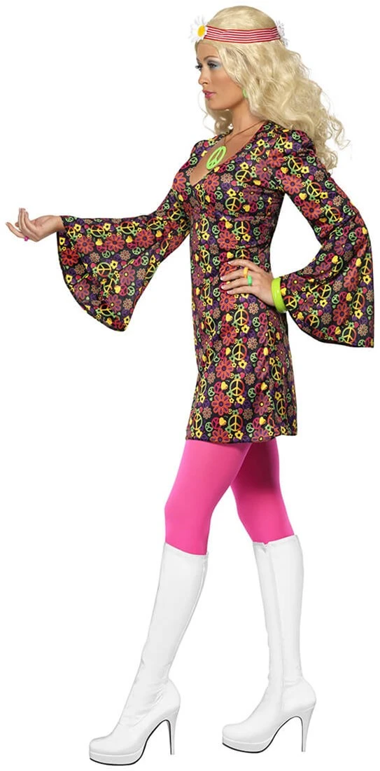 Overig Hippie Jurkje Peace Voor Dames 4 Overig Hippie Jurkje Peace Voor Dames - Afbeelding 2
