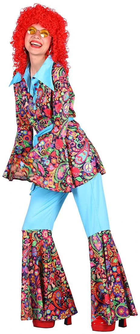 Overig Hippie Outfit Dames Flower Power Paisley 5 Overig Hippie Outfit Dames Flower Power Paisley - Afbeelding 3