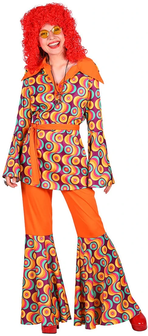 Overig Hippie Outfit Dames Groovy Circels 4 Overig Hippie Outfit Dames Groovy Circels - Afbeelding 2