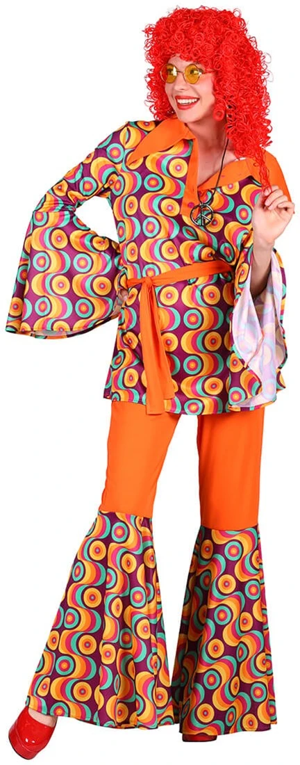 Overig Hippie Outfit Dames Groovy Circels 5 Overig Hippie Outfit Dames Groovy Circels - Afbeelding 3