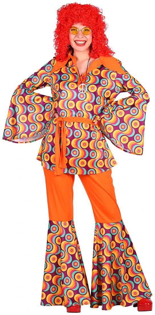 Overig Hippie Outfit Dames Groovy Circels 3 Overig Hippie Outfit Dames Groovy Circels