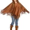 Overig Hippie Poncho Bruin Voor Dames