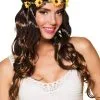 Overig Hippie Pruik Bruin Met Bloemen Hoofdband -Goedkope Feest Pracht Winkel hippie pruik bruin met bloemen hoofdband