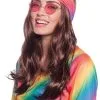 Overig Hippie Pruik Bruin Met Hoofdband -Goedkope Feest Pracht Winkel hippie pruik bruin met hoofdband