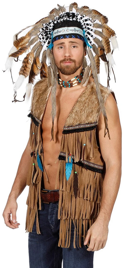 Overig Hippy/Indianen Vest Voor Heren 3 Overig Hippy/Indianen Vest Voor Heren