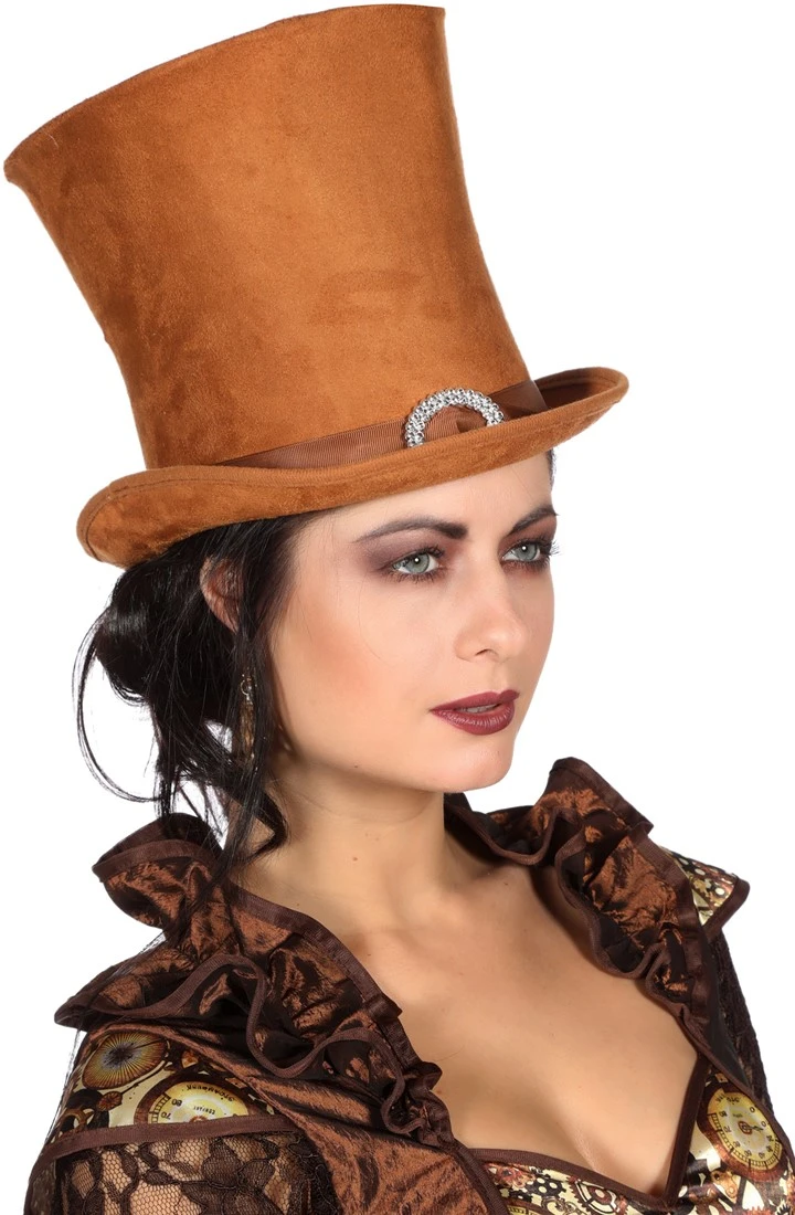 Overig Hoge Hoed Bruin Met Gesp 4 Overig Hoge Hoed Bruin Met Gesp - Afbeelding 2