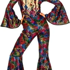 Overig Jumpsuit Disco Seventies Multi Circles -Goedkope Feest Pracht Winkel jumpsuit disco seventies multi circles achterkant