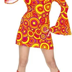 Overig Jurkje Disco Seventies Groovy Cirkels Oranje -Goedkope Feest Pracht Winkel jurkje disco seventies groovy cirkels oranje 2