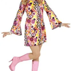 Overig Jurkje Disco Seventies Groovy Flowers -Goedkope Feest Pracht Winkel jurkje disco seventies groovy flowers voorbeeld