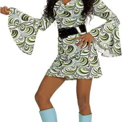 Overig Jurkje Disco Seventies Groovy Waves -Goedkope Feest Pracht Winkel jurkje disco seventies groovy waves 3