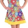 Overig Jurkje Seventies Smiley Peace (mouwloos) -Goedkope Feest Pracht Winkel jurkje seventies smiley peace mouwloos