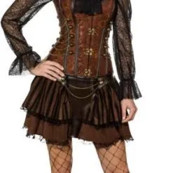 Overig Korset Steampunk Bruin Luxe -Goedkope Feest Pracht Winkel korset steampunk bruin luxe 2