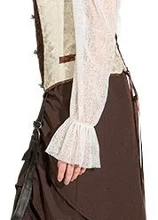 Overig Korset Steampunk Creme/Bruin -Goedkope Feest Pracht Winkel korset steampunk creme bruin 2