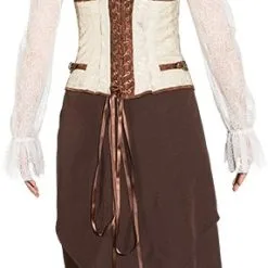 Overig Korset Steampunk Creme/Bruin -Goedkope Feest Pracht Winkel korset steampunk creme bruin 3