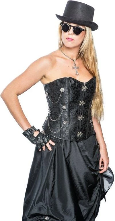 Overig Korset Steampunk Zwart Met Zilveren Sluiting 3 Overig Korset Steampunk Zwart Met Zilveren Sluiting