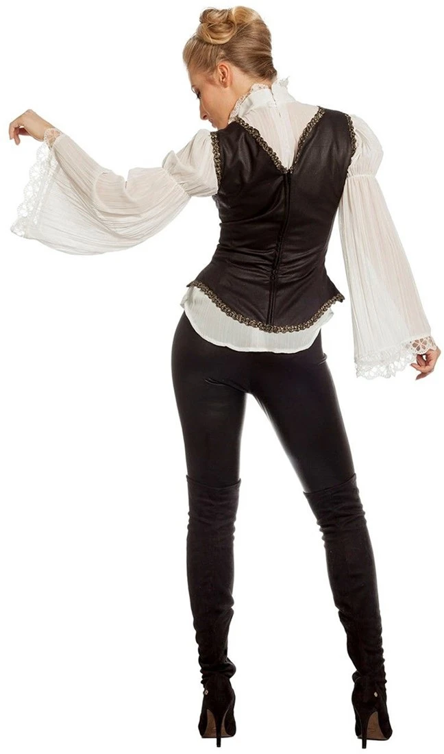 Overig Luxe Piratenblouse Ecru Met Top Voor Dames 5 Overig Luxe Piratenblouse Ecru Met Top Voor Dames - Afbeelding 3