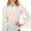 Overig Luxe Piratenblouse Ecru Voor Dames 2 Overig Luxe Piratenblouse Ecru Voor Dames -Goedkope Feest Pracht Winkel luxe piratenblouse ecru voor dames