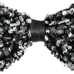 Overig Pailletten Strikje Zilver Luxe