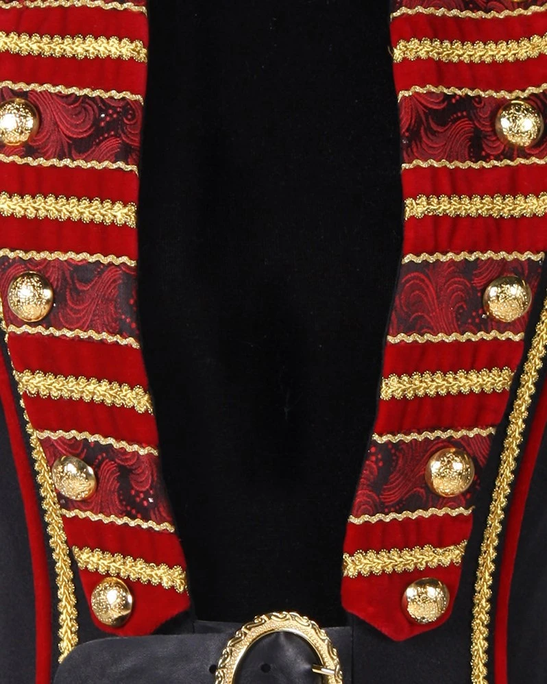 Overig Piraten/Steampunk Damesvest Zwart-Rood Luxe 5 Overig Piraten/Steampunk Damesvest Zwart-Rood Luxe - Afbeelding 3