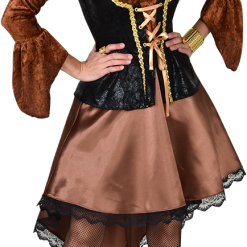 Overig Piratenjurk Koper-Zwart Luxe Voor Dames