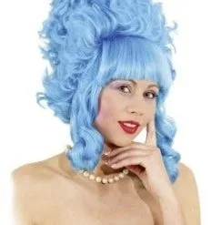 Overig Pruik Lady Pompadur Luxe Blauw
