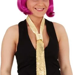 Overig Stropdas Disco Pailletten Goud -Goedkope Feest Pracht Winkel stropdas disco pailletten goud 2