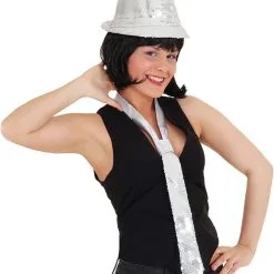 Overig Stropdas Disco Pailletten Zilver -Goedkope Feest Pracht Winkel stropdas disco pailletten zilver 2