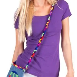 Overig Tasje Hippie Peace Denim Met Franjes