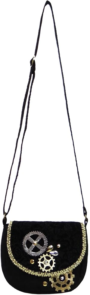 Overig Tasje Steampunk Zwart Met Tandwielen 3 Overig Tasje Steampunk Zwart Met Tandwielen