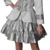 Overig Volangen Rok Kort Zilver -Goedkope Feest Pracht Winkel volangen rok kort zilver