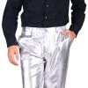 Overig Zilveren Broek Heren Luxe -Goedkope Feest Pracht Winkel zilveren broek heren luxe