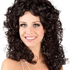 Overig Zwarte Krullen Pruik Norah